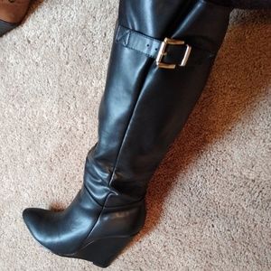 Steve Madden wedge heel tall boots